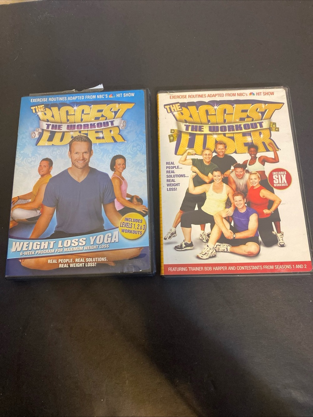 The Biggest Loser Workout DVD Lot Weight Loss Yoga And Volume 8 Boot Camp